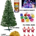 Genel Ürün 60 cm Yılbaşı Çam Ağaç Seti ve Yılbaşı Süsleri Paketi , Yılbaşı Işığı, Kar Spreyi
