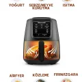 Genel Ürün 2 in 1 XL 4 Kişilik Çok Amaçlı Airfryer - Közleme, Fırın/Izgara, Isıtma, Ev Yoğurdu