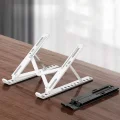 Genel Ürün Plastik Beyaz Veya Siyah Renk Katlanabilir Ayarlı Dizüstü Laptop Standı