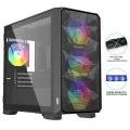 Genel Ürün Diamond 4x ARGB Fan USB 3.0 600W 80+ Plus Mesh Tempered Glass mATX Oyuncu Bilgisayar Kasası