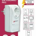 Genel Ürün Tekli Şok Korumalı Priz Sıngle Surge Protectıon Socket 001 888 100004 00 00