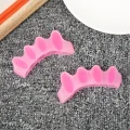 Genel Ürün 2li Pembe Renk Ayak Beş Parmak Ayırıcı Set Oje Sürme Kurutma Şekil Düzeltici Medikal Silikon Aparat