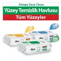 Havlu Easy Clean Beyaz Sabun+Çamaşır Suyu+Arap Sabunu Yüzey Temizlik Havlusu&Mendili 3x100 (300 Yaprak)