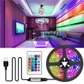 Genel Ürün RGB TV Televziyon Arkası LED Şerit Set 3M aydınlatma CT-4566 ışık uzaktan kumandalı USB Girişli