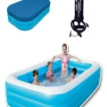 Genel Ürün Şişme Havuz Büyük Boy 3 Boğumlu Jumbo Boy Aile Havuzu 305x183x56 Havuz Örtüsü Ve Pompa