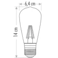 Genel Ürün CT-4353 Edison LED Ampul 8W E27 Duy Günışığı 3200K Rustik Filament