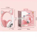 Genel Ürün Vilya Kedi Kulağı Detaylı Bluetooth Kablosuz Kulaklık Çocuk Oyuncu Beyaz Pembe