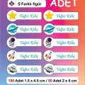 Genel Ürün okul etiketi Kalite 230 Adet Kişiye Özel İsimli Defter Kalem m&ro Okul Etiketi sticker