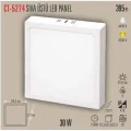 Genel Ürün CT-5274 30W Sıva Üstü KARE LED Panel – 6500K Beyaz Işık
