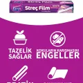 Genel Ürün Streç Film 30 cm x 100 m 7 Mikron - Şeffaf - Kesme Bıçağı Hediyeli