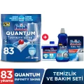 Genel Ürün Quantum Infinity Shine 83 Kapsül Bulaşık Makinesi Deterjanı Tableti + Temizlik Ve Bakım Seti