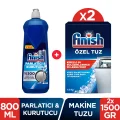 Genel Ürün Bulaşık Makinesi Tuzu Kireç Kalıntılarına Karşı Koruyucu 2 x1500 gr+ Parlatıcı & Kurutucu 800 ml