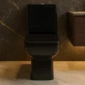 Genel Ürün Power Siyah Duvara Sıfır Klozet Takım POW.K022B, Power Siyah Duroplast Yavaş Kapak