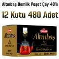 Genel Ürün Altınbaş Demlik Poşet Çay Sade 40*5gr 200gr 12 Paket