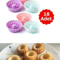 Genel Ürün Silikon Mini Kek Kalıbı 18 Parça Muffin Kek Kalıbı
