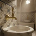 Genel Ürün Osmanlı Musluk Lüx , Sarı - Garantili Musluk Başlığı Hamam Başlık