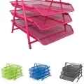 Genel Ürün Organizer Evrak Rafı Metal Tel 3lü Siyah 9181-s