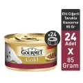 Genel Ürün Gold Parça Etli Tavuklu Ciğerli Konserve Kedi Maması 85gr X 24 Adet