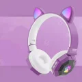 Genel Ürün A+ Kalite Rgb Vilya Kedi Kulağı Detaylı Bluetooth Kablosuz Kulaklık Çocuk Oyuncu Fm Radyo Hafıza Kar