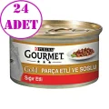 Genel Ürün Gold Parça Sığır Etli Kedi Konservesi 85 Gr 24 Adet