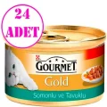 Genel Ürün Gold Somon Ve Tavuklu Kedi Konservesi 85 Gr 24 Adet
