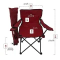 Genel Ürün Tek Kişilik Rejisör Teleskobik Katlanır Kamp Sandalyesi Kırmızı Tekli