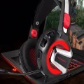 Genel Ürün K8 RGB Işık Mobil Oyunlar için Oyun Kulaklığı Siyah/Kırmızı