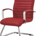 Genel Ürün Mi16 Özel Tasarım Bordo Renk Krom Ayaklı Ofis Misafir - Büro - Çalışma Koltuğu