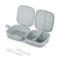Genel Ürün 2 Katlı 4 Bölmeli Gri Premium Kiddy Lunch Box - Premium 3 1 Beslenme Çantası - Yemek Saklama Kabı
