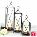 Genel Ürün Laisy Dekoratif 3lü Set Ferforje Kafes Fener Mumluk Boyutlar: Boy:64-50-33 En:17-15-13 Teşhir