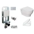 Genel Ürün -akgün Rimles Gömme Rezervuar Asma Klozet Seti Venüs 5 Parça Tam Set