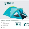 Genel Ürün Pavillo Activemount 3 Kişilik Kamp Çadırı Çift Giriş Iki Bölmeli 210x240x130