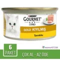 Genel Ürün Gold Kıyılmış Tavuklu Konserve Kedi Maması 85 Gr 6 Li