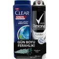 Genel Ürün Men Invisible Black-white Deodorant 150 ml Clear Men Coolsportmenthol Şampuan 180 ml