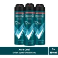 Kol Saati Men Erkek Sprey Deodorant Xtra Cool 72 Saat Kesintisiz Üstün Koruma 150 ml X3