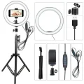 Genel Ürün Youtuber Led Işıklı Tripod Selfie Makyaj Işığı Sürekli Ring Light 10 Inç Halka Dz66