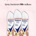 Genel Ürün Kadın Sprey Deodorant Şeftali ve Limon Otu 150 ml x 3 Adet