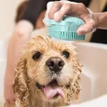 Genel Ürün Şampuan Hazneli Kedi Ve Köpek Evcil Hayvan Yıkama Fırçası Silikon