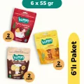 BUĞZ Humm Organik Kurabiye 6lı Set (Tahinli ve Pekmezli & Zencefilli ve Tarçınlı & Ballı ve Kinoalı)