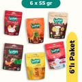 BUĞZ Humm Organik Kurabiye 6lı Set (Tahinli ve Pekmezli & Zencefilli ve Tarçınlı & Portakallı & Keçiboynuzlu ve Fındıklı & Ballı ve Kinoalı & Çilekli)