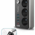 Isıya Dayanıklı Termal Akım Korumalı 2 Mt 10a 2500w 3lü Priz Ve 3 Usbi 21a Uzatma Kablosu