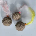 Jut Halat Örgü Kedi Oyun Topu 5 cm