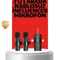 Kablosuz Mikrofon - Telefon ve Bilgisayar Uyumlu