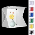 Katlanır Işıklı Fotoğraf Stüdyosu 40x40 Cm 6 Renk Fonlu Ürün Çekimi İçin Uygun Fotoğraf Çekim Kutusu
