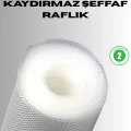 Kaydırmaz şeffaf raflık çekmece örtüsü 45x300 cm