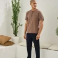 Kocabey 2090 Erkek Midi Yaka Pijama Takım