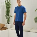 Kocabey 2207 Erkek Battal Midi Yaka Pijama Takım