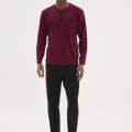 Kocabey BU-26360 Erkek Midi Yaka Battal Pijama Takımı