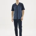 Kocabey KKT-26154 Erkek V Yaka Boydan Düğmeli Pijama Takımı
