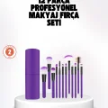 Kusursuz Makyaj İçin 12 Parça Profesyonel Fırça Seti Taşınabilir Kutu Hediyeli